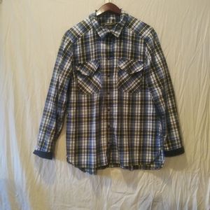 Men's EDDIE BAUER Long Sleeve Flannel Shirt... Lg
